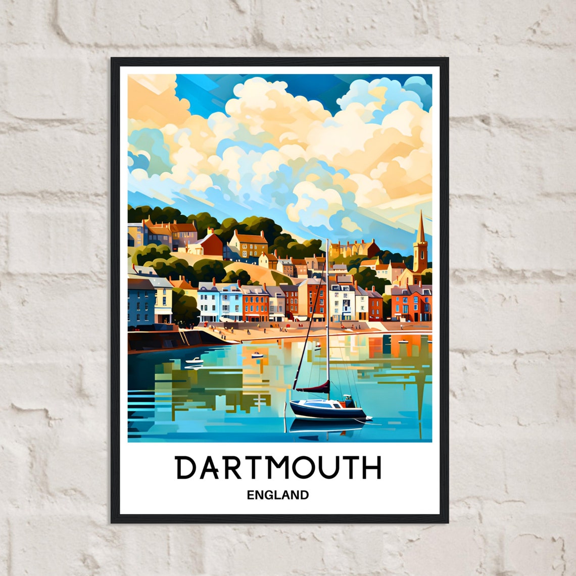 Dartmouth Travel Poster Dartmouth Travel Print Dartmouth Art Print Dartmouth Travel Gift Dartmouth Wall Decor Dartmouth Painting Artwork - Image 2