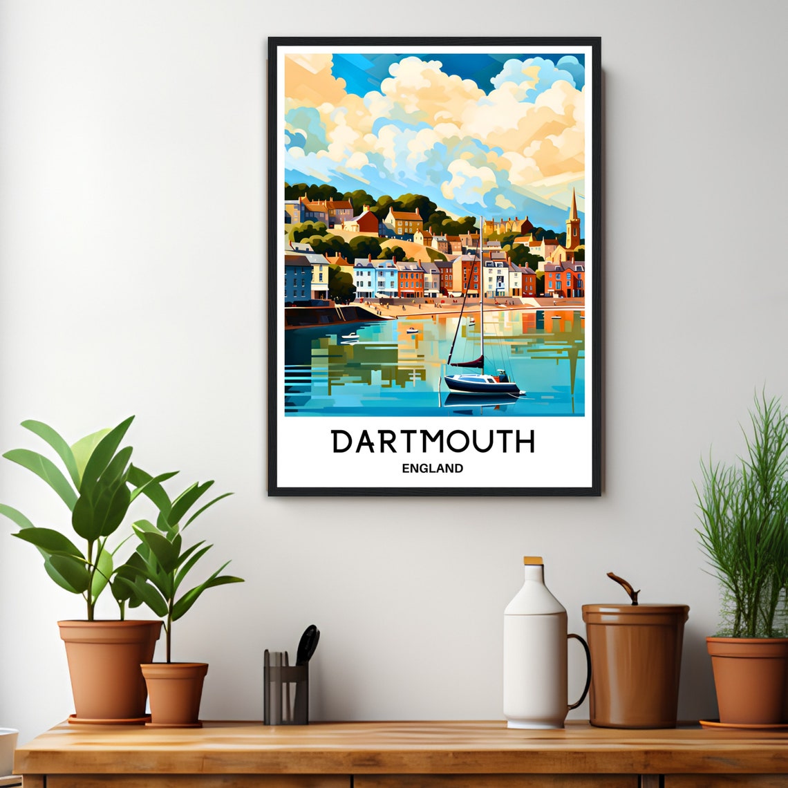 Dartmouth Travel Poster Dartmouth Travel Print Dartmouth Art Print Dartmouth Travel Gift Dartmouth Wall Decor Dartmouth Painting Artwork - Image 3