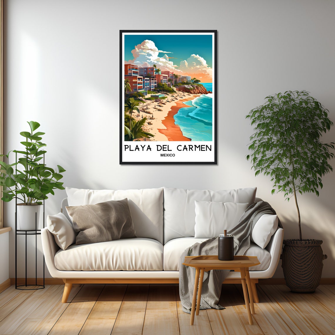 Playa Del Carmen Mexico Beachfront Resort Caribbean Travel Poster - Image 2