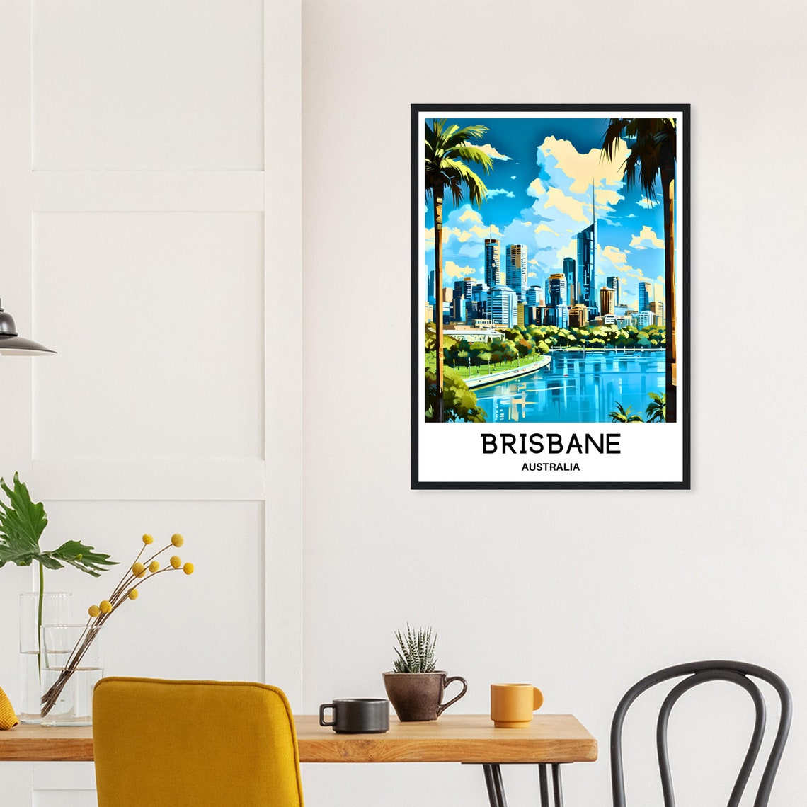 Brisbane Travel Poster Brisbane Travel Print Brisbane Art Print Brisbane Travel Gift Brisbane Lover Gift Brisbane Australia Print Brisbane - Image 2