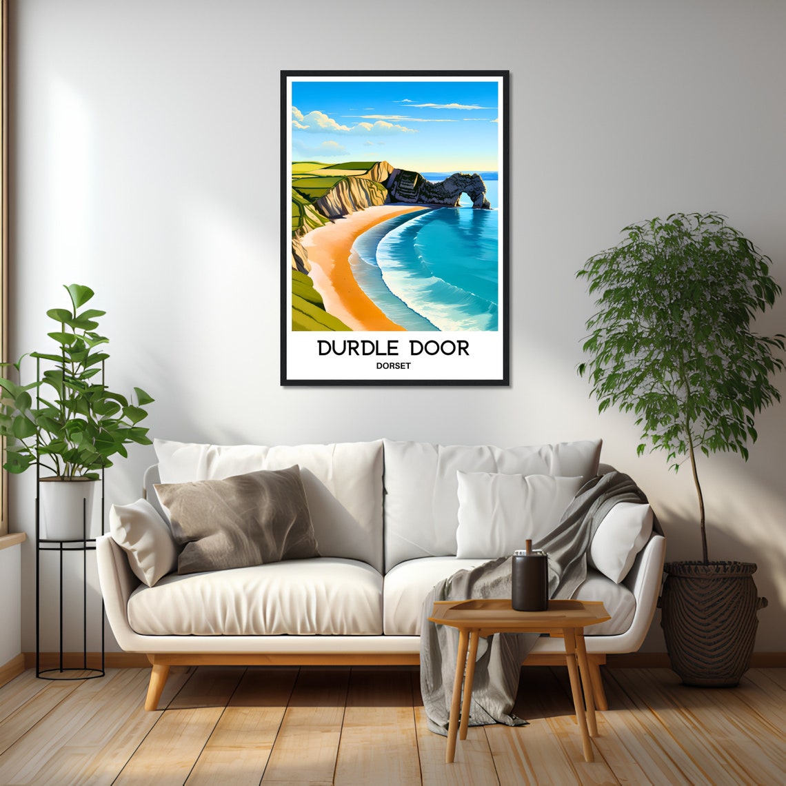 Durdle Door Dorset Golden Beach and Limestone Arch Travel Poster - Image 2