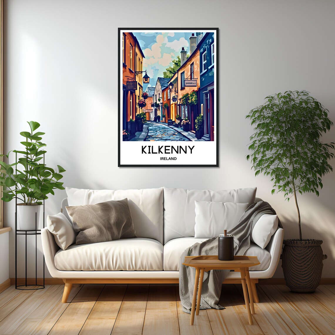 Kilkenny Travel Print Kilkenny Poster Irish Art Print Ireland Lover Gift Wall Hanging Art Kilkenny City Illustration Home Office Decor - Image 2
