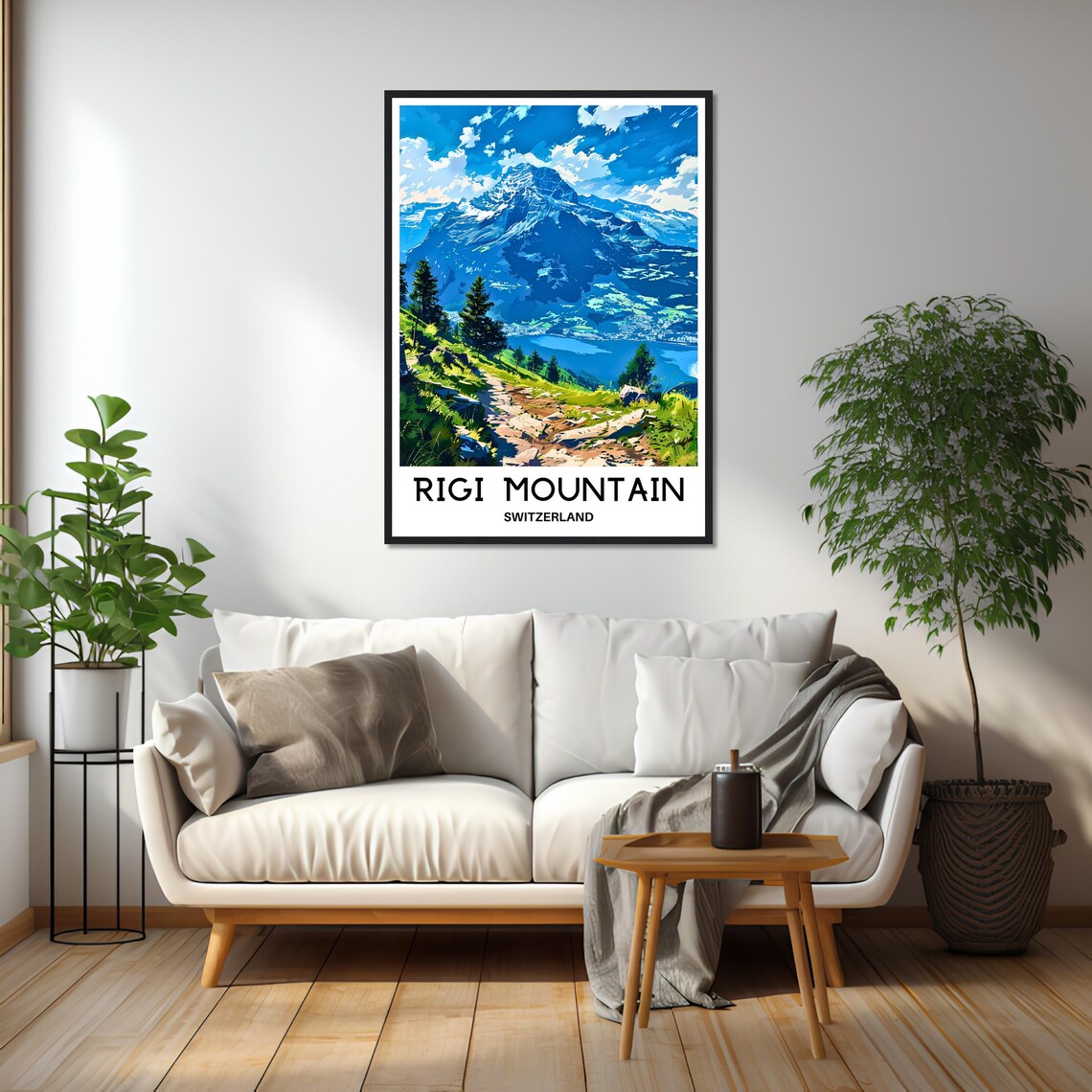 Rigi Mountain Travel Poster, Swiss Landscape Art Print - Image 2