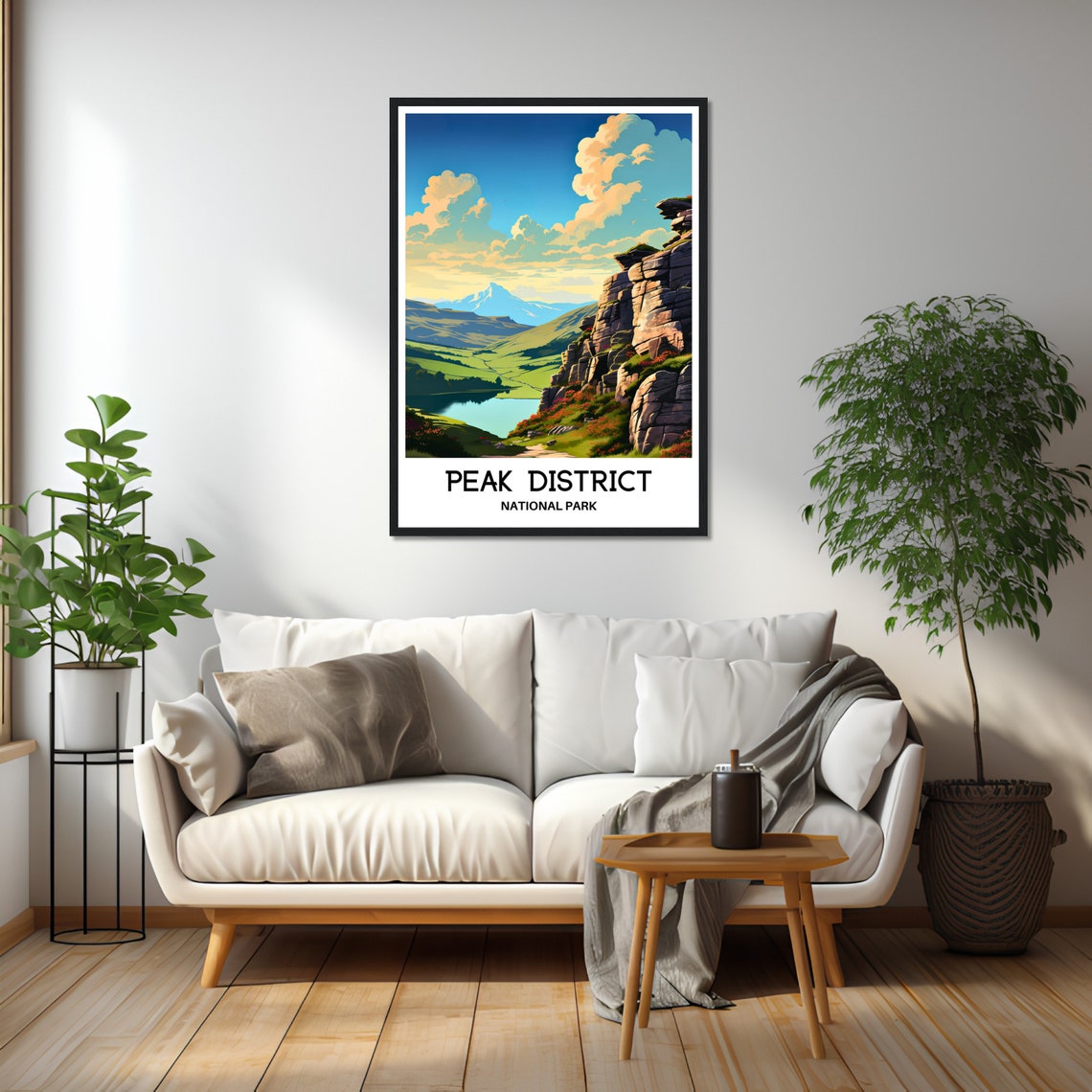 Peak District National Park England Gritstone Cliff Edge Poster - Image 2