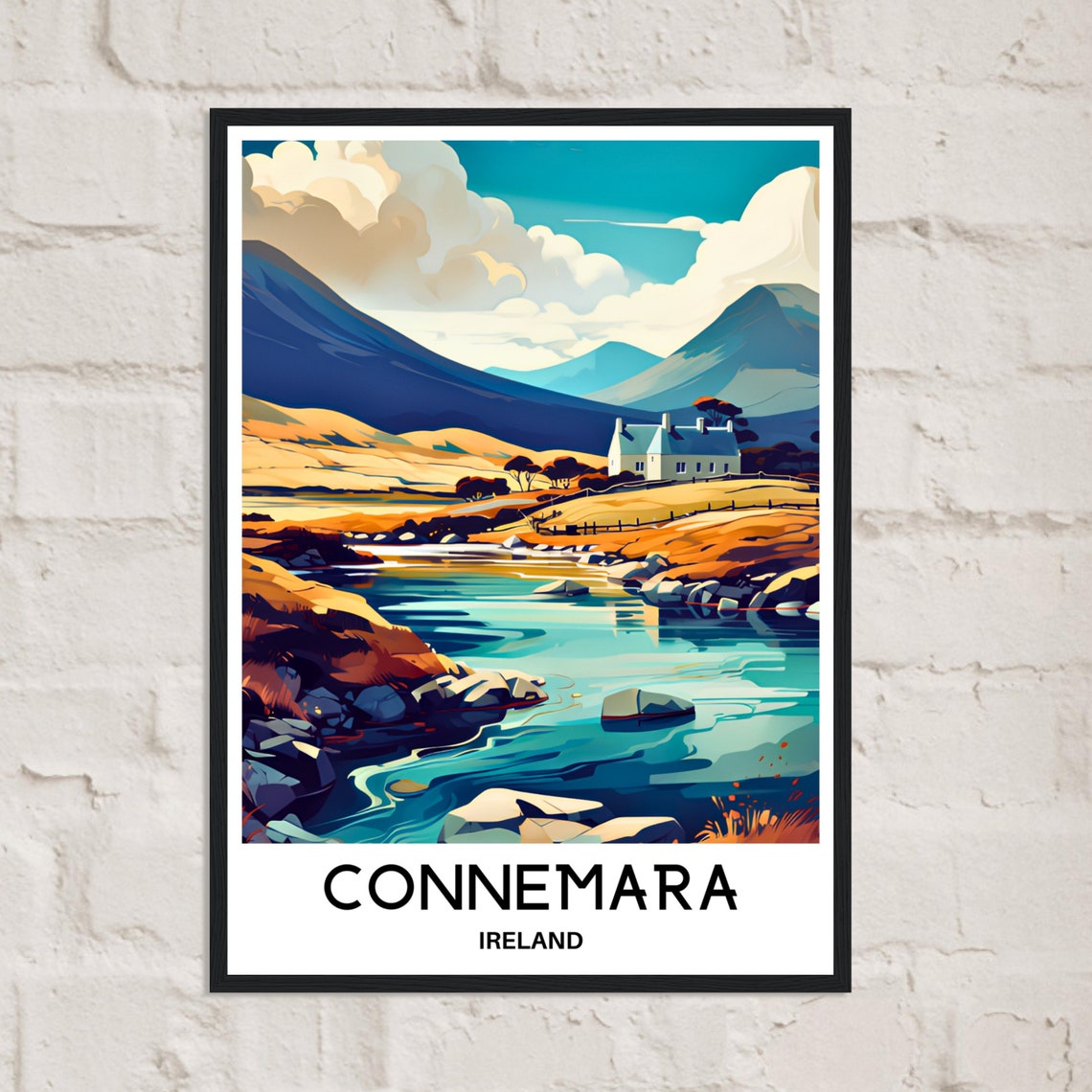 Connemara Travel Poster Connemara Travel Print Connemara Ireland Print Irish Art Print Connemara Travel Art Connemara Travel Gift Ireland - Image 2