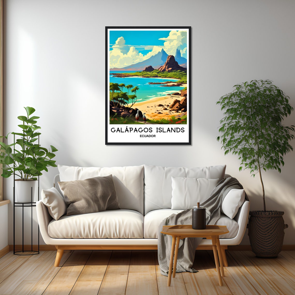 Galapagos Islands Ecuador Tropical Beach Seabirds Travel Poster - Image 2