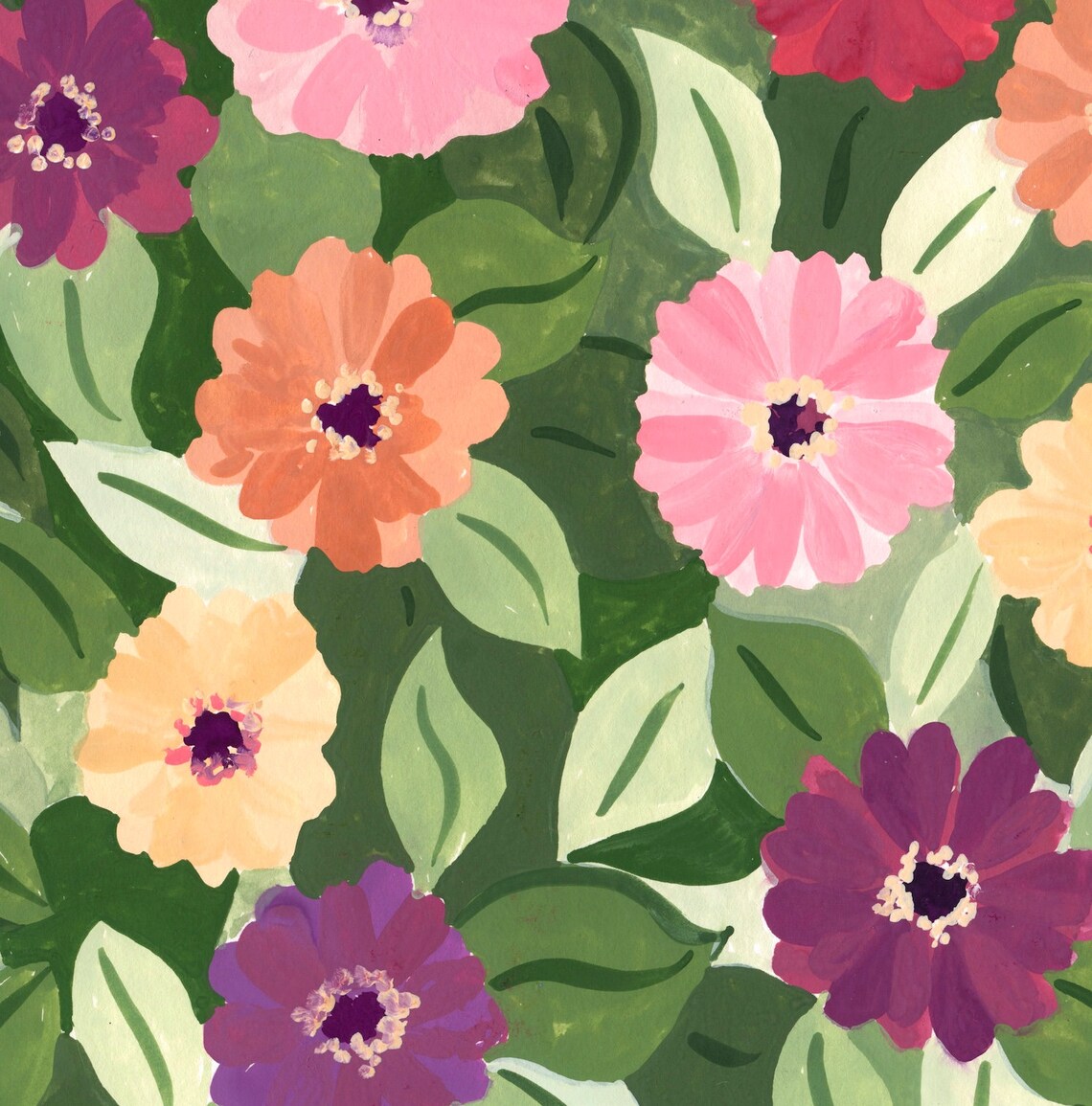 Retro Flowers Art Print, Botanical Floral Decor - Image 2