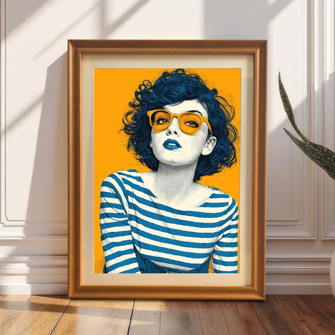 Modern Pop Art Woman Portrait, Wall Art Print