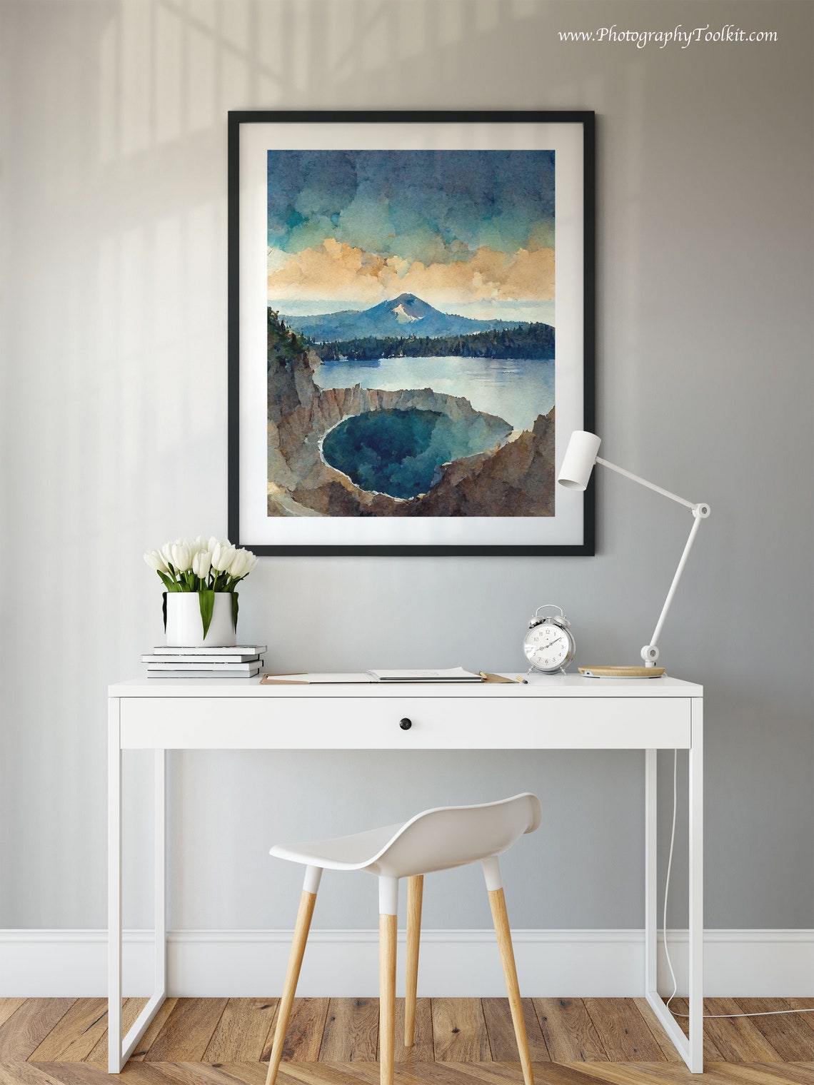 Crater Lake National Park Print National Park Poster Oregon Print Pacific Northwest Art National Park Art Travel Poster Wpa Poster - Image 2