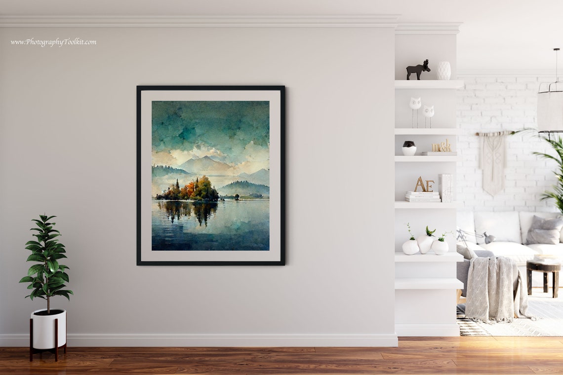 Lake House Wall Art Lake House Decor Lake House Art Lake Life Wall Art Lakehouse Wall Art Lake House Painting Neutral Lake Picture - Image 4