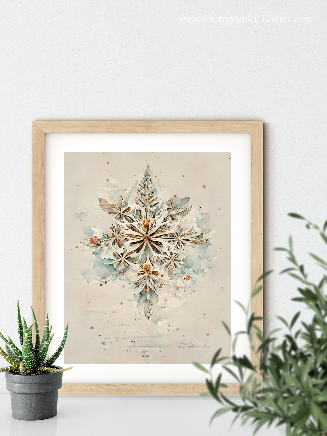 Snowflake Print, Christmas Winter Wall Decor - Image 5