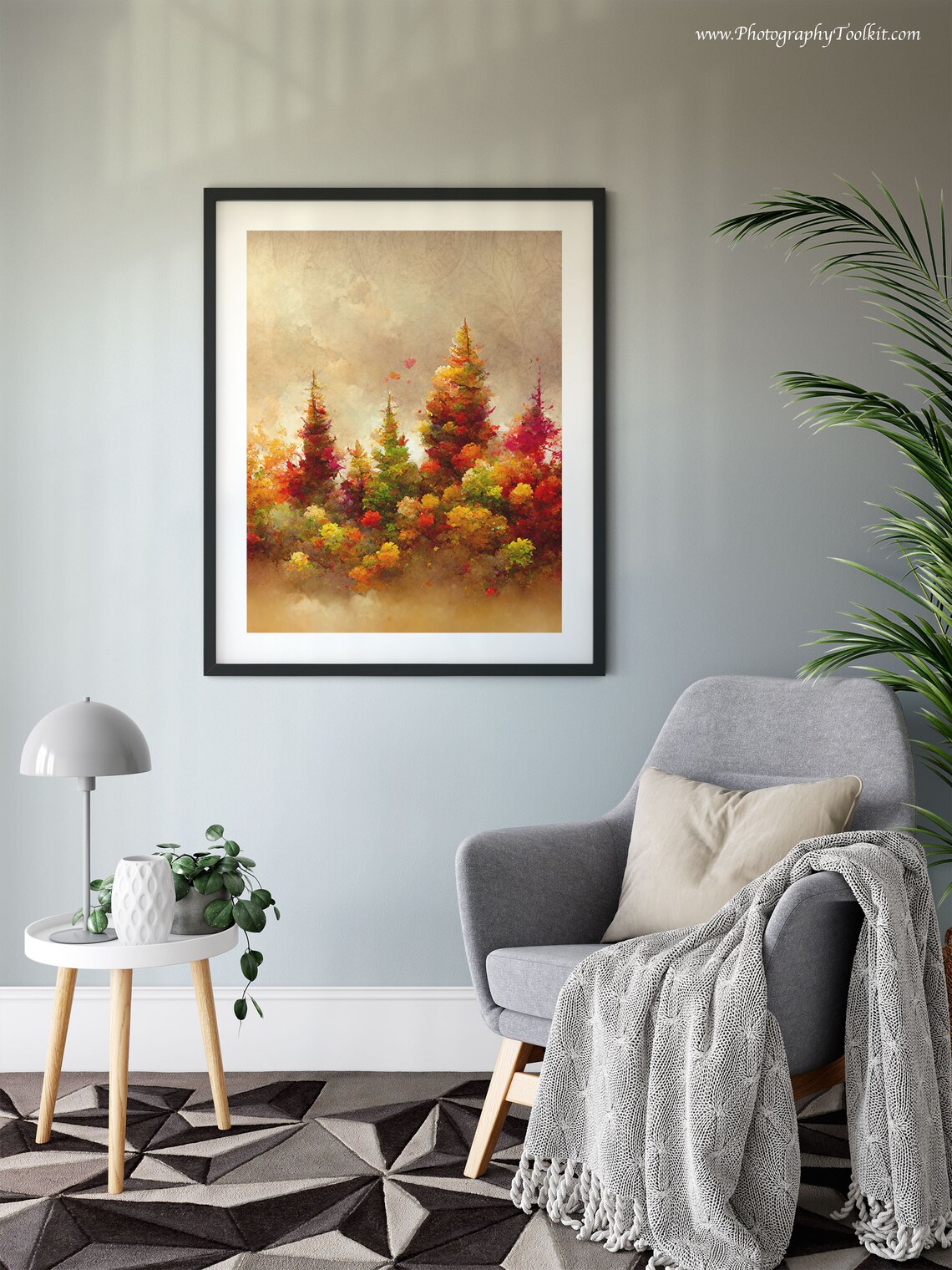 Autumn Landscape Art Print, Vintage Fall Decor - Image 6
