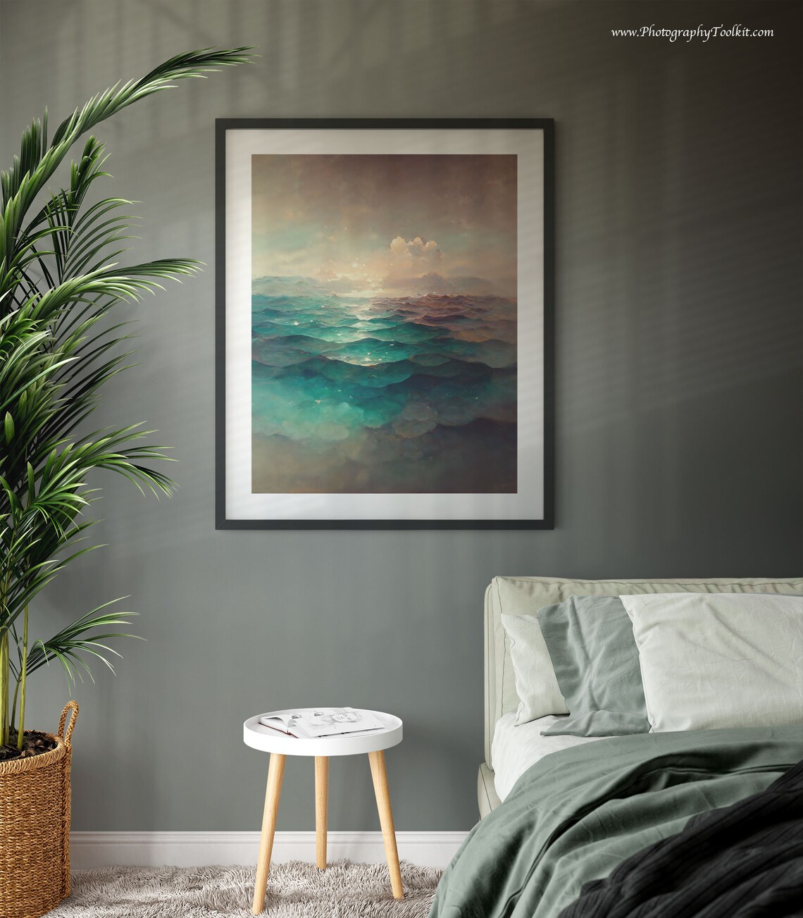 Ocean Waves Art Print, Soft Coastal Landscape - Image 3