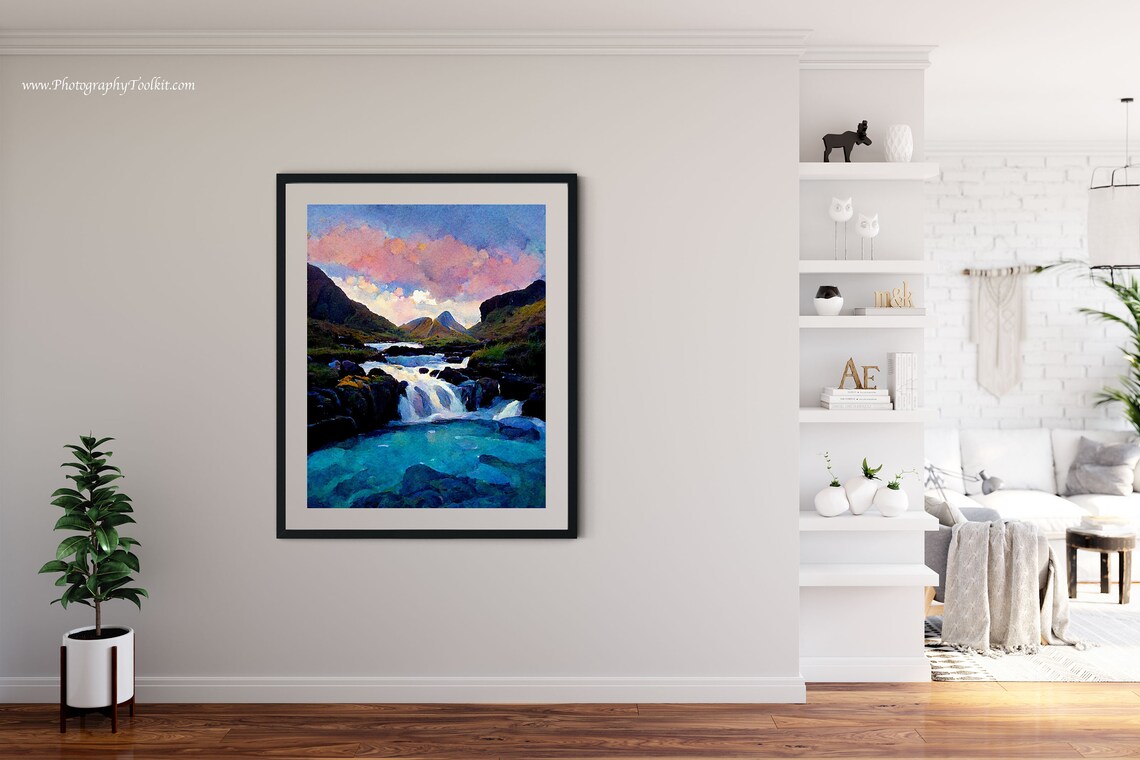 Isle Of Skye Fairy Pools Vintage Travel Poster - Image 4