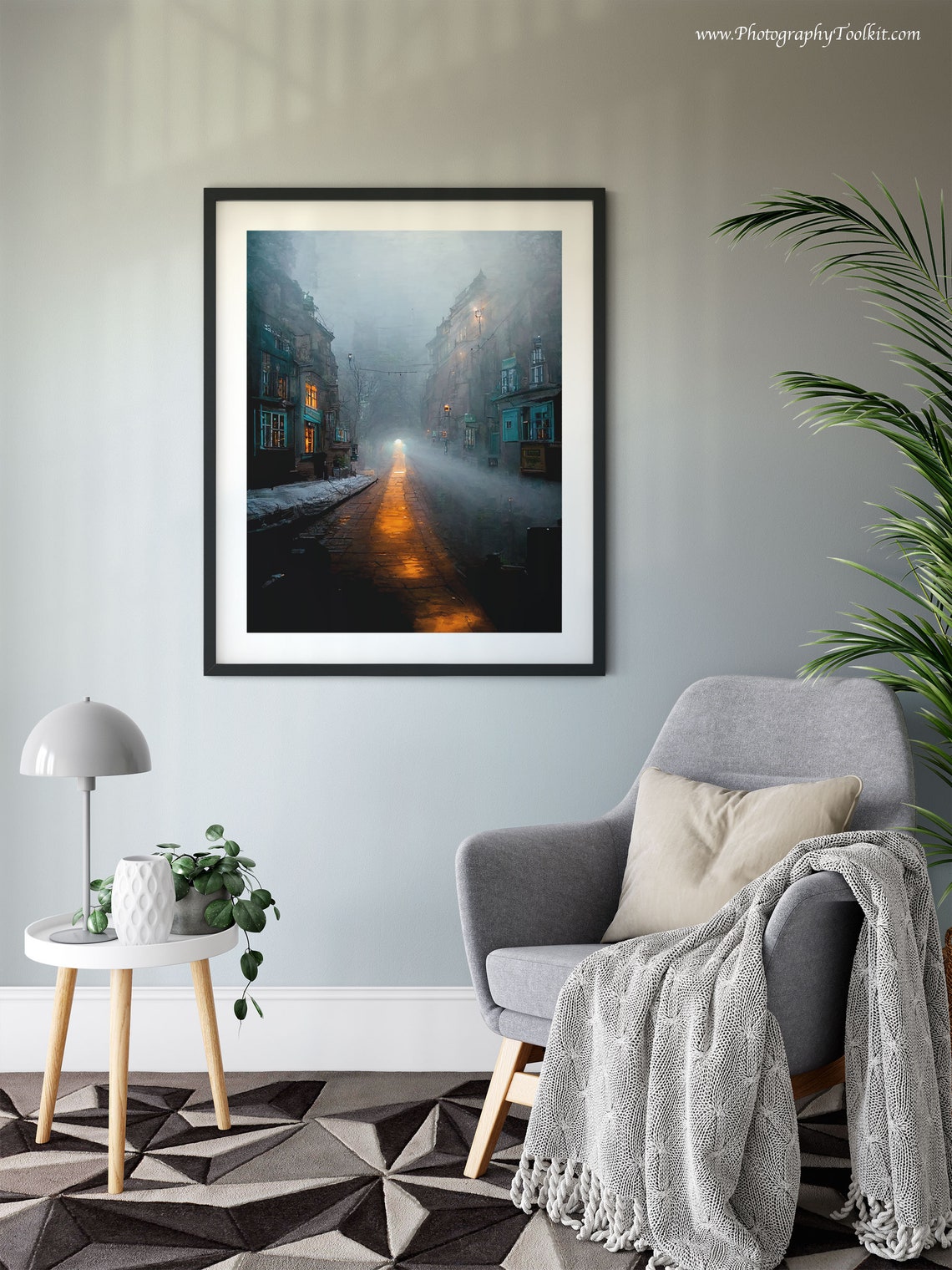 City Street At Night Art Print - Image 6