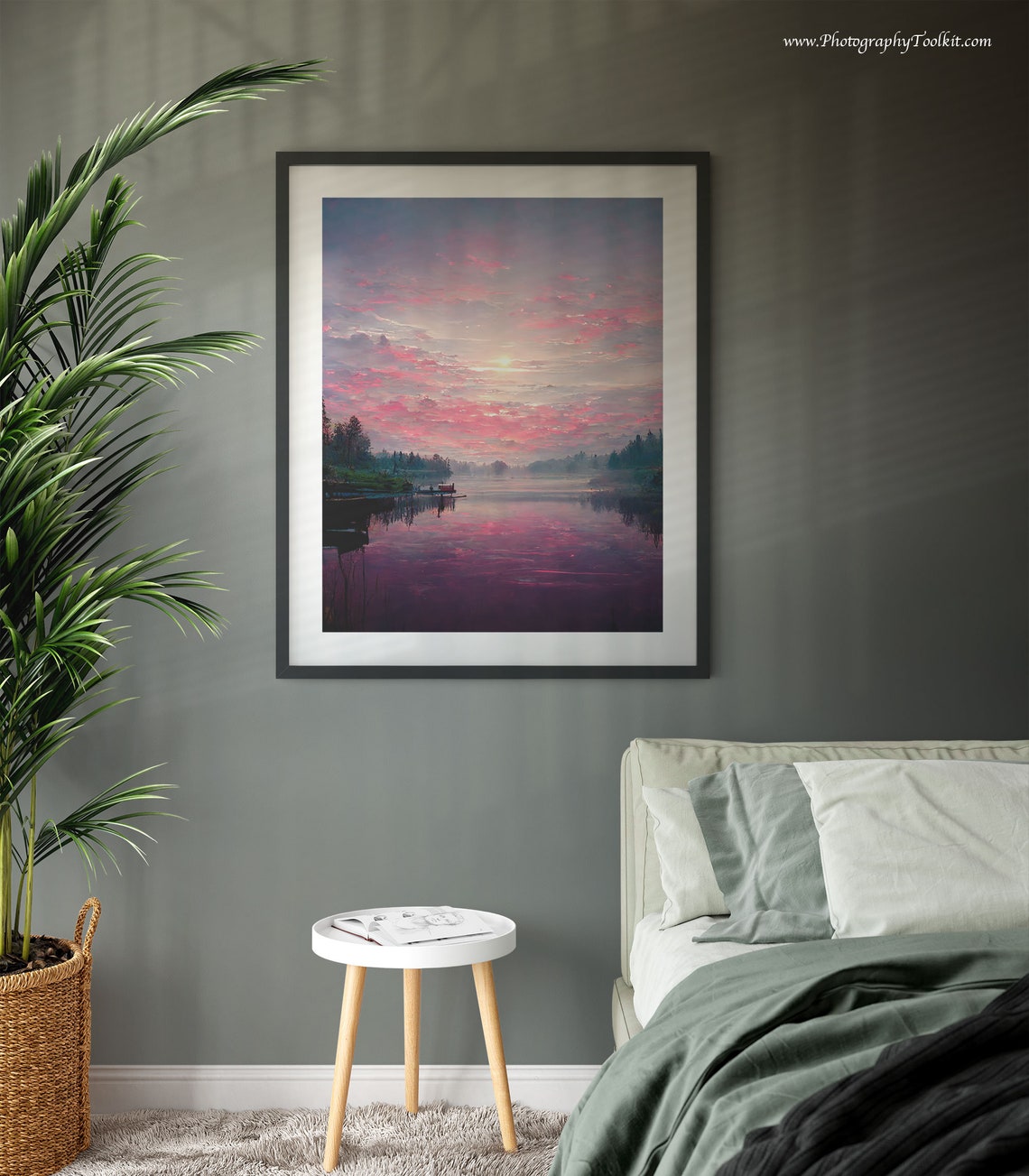 Shore Line Print Lake District Print Vintage Lake Print Nature Landscape National Park Print Travel Print Lake House Painting - Image 3