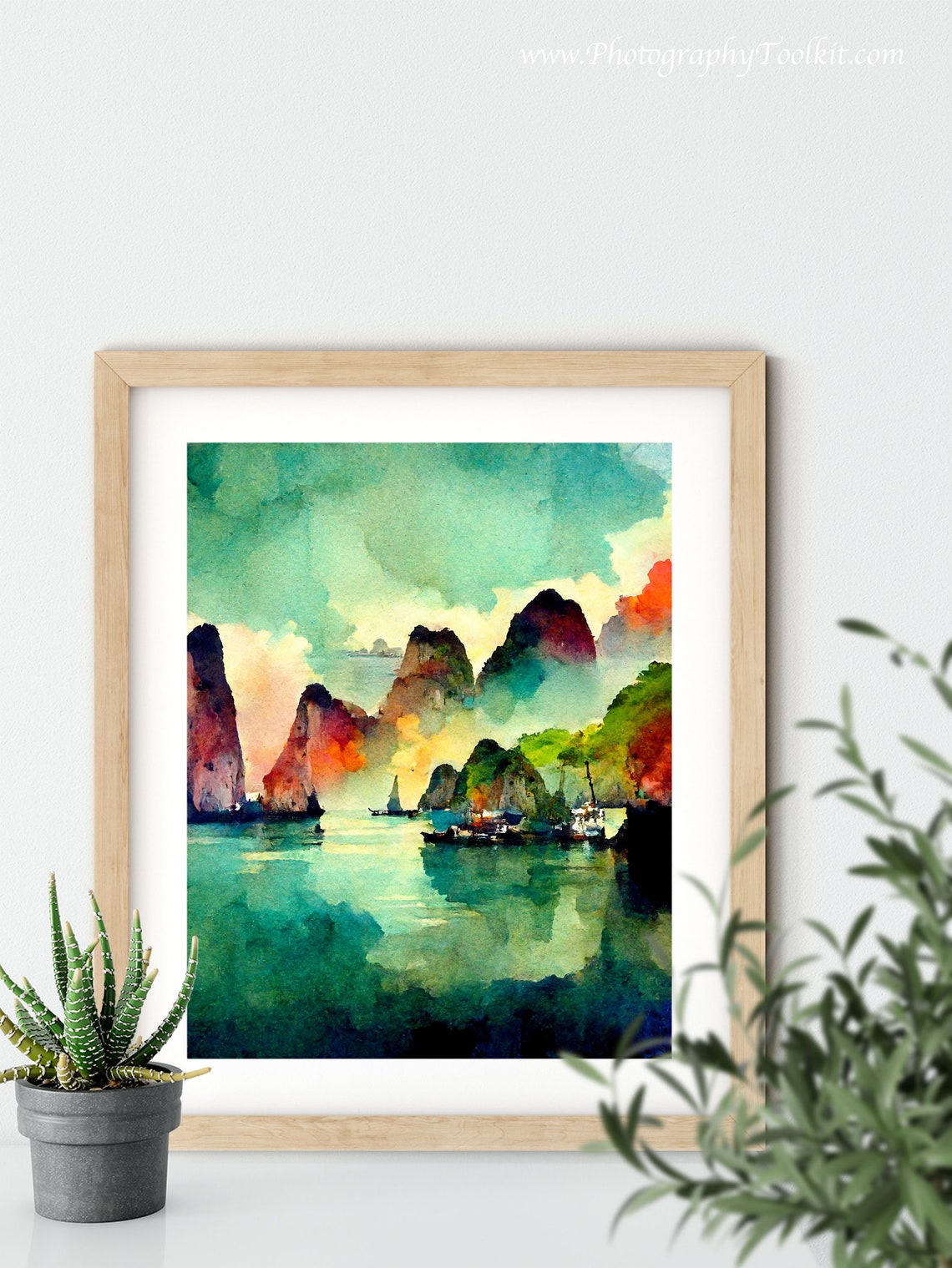 Vietnam Ha Long Bay Print Ha Long Bay Print Wall Art Vietnam Travel Print Vietnamese Art Print Vietnam Wall Decor Vietnam Photo - Image 5