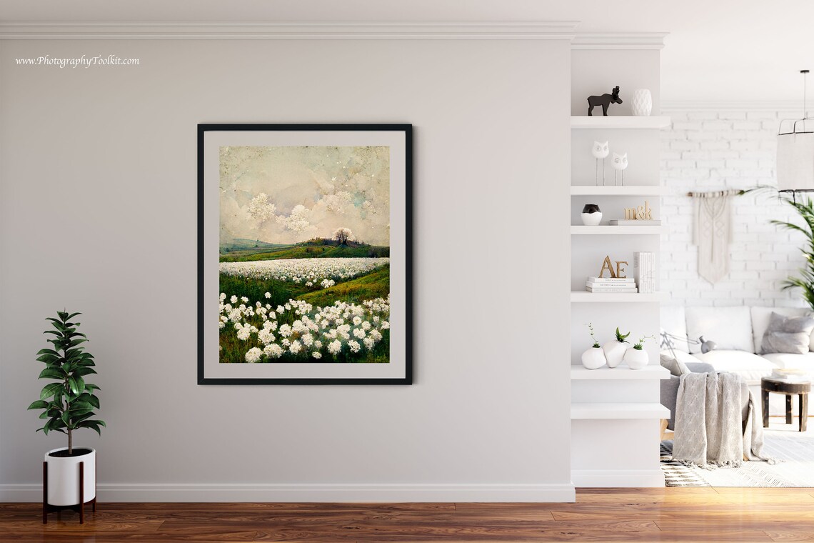 Spring Meadow Landscape, Vintage Art Print - Image 4