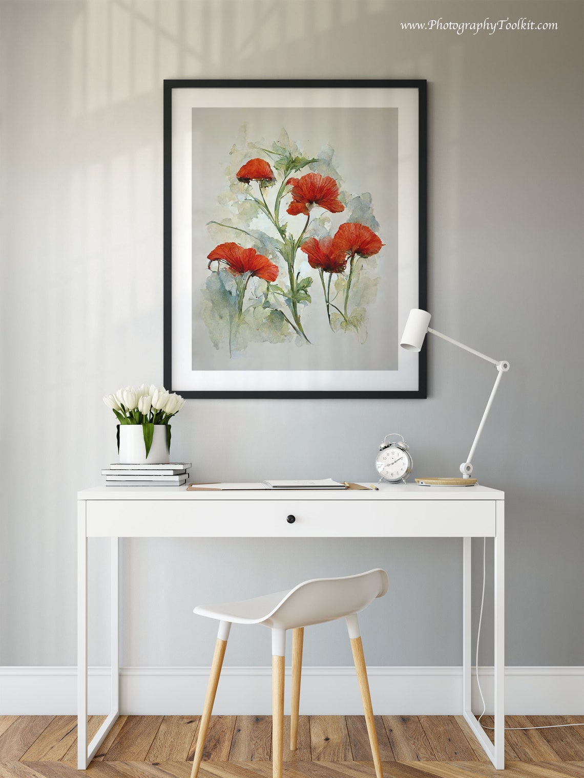 Red Poppies Print Poppy Flowers Art Poppies Watercolor Abstract Poppy Poppy Wall Art Farmhouse Wall Decor Poppy Painting Red Flowers - Image 2
