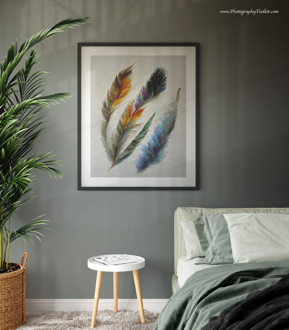 Feather Prints Feather 3 Feathers Feather Art Feather Wall Art Feather Poster Vintage Feather Print Rustic Wall Art - Image 2