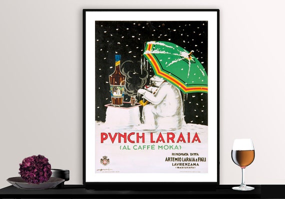 Punch Laraia Al Caffe Mokka Vintage Fooddrink Poster Poster Paper Or Print Gift Idea