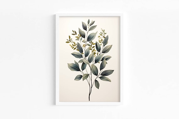 Antique Illustration Plant With Leaves Art Print