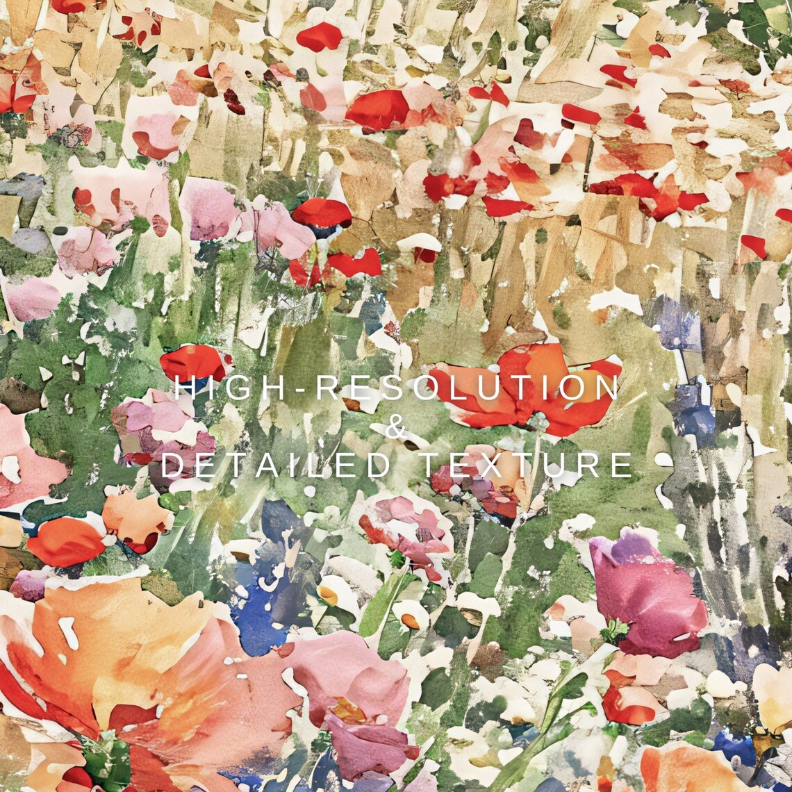 Wildflowers Landscape Art Print, Farmhouse Spring - Image 2