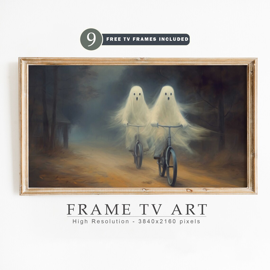 Halloween Ghost Decor, Spooky Halloween Art Print