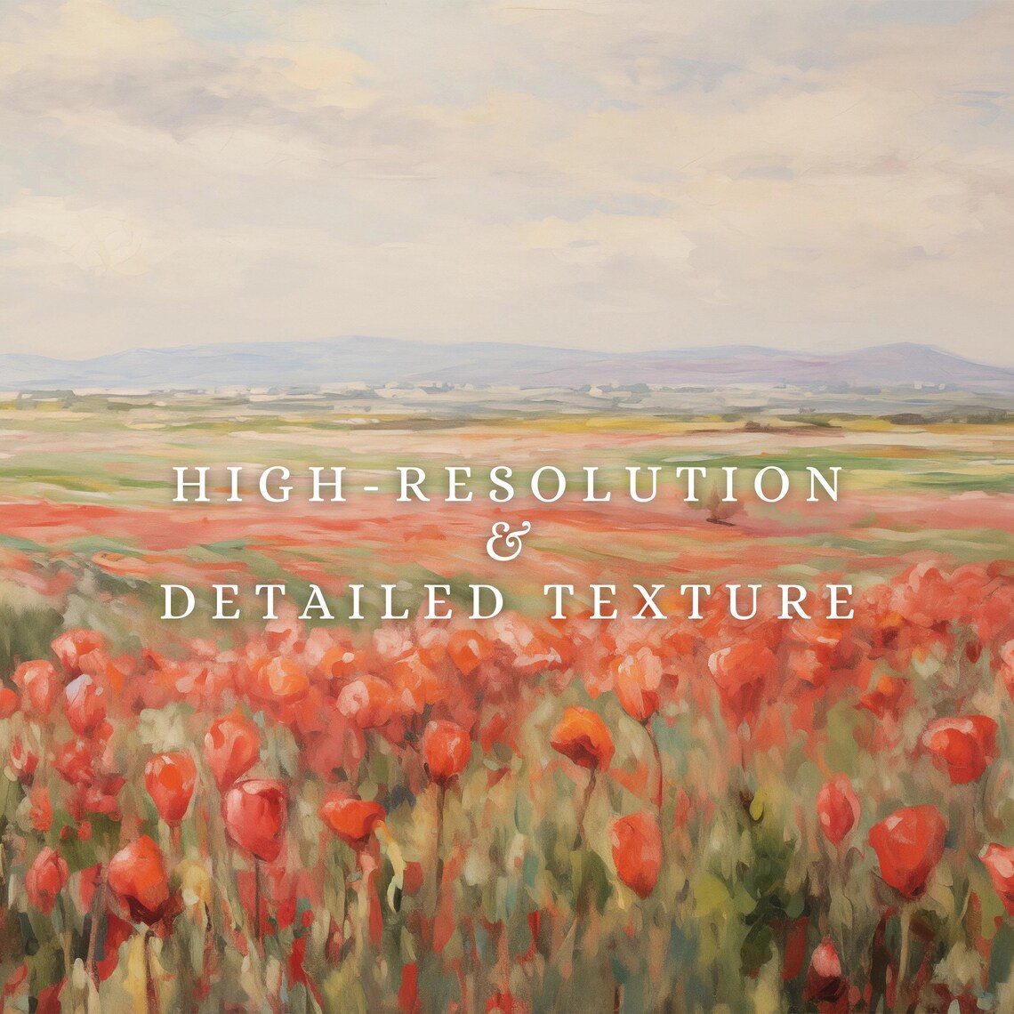 Moody Spring Frame Tv Art Tulips Oil Painting For Tv Wildflowers Field Painting Moody Farmhouse Decor Instant Frame Tv - Image 3