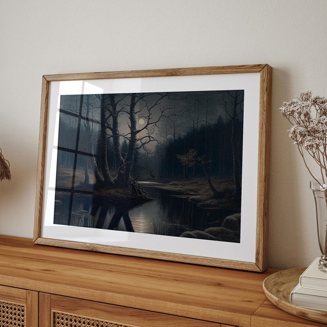 Moody Forest Landscape Vintage Dark Academia Art Print - Image 2