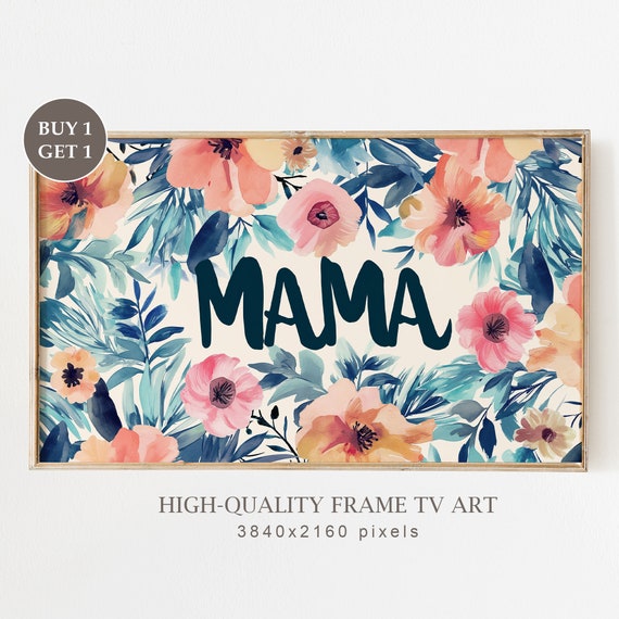 Colorful Mothers Day Frame Tv Art Instant Floral Mothers Day Watercolor Painting Happy Mothers Day Tv Screensaver