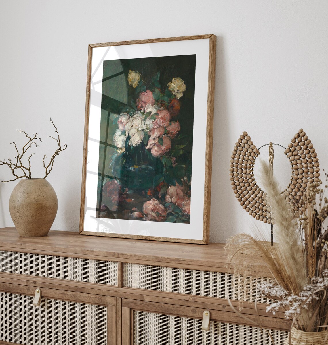 Vintage Dark Floral Still Life Art Print - Image 3