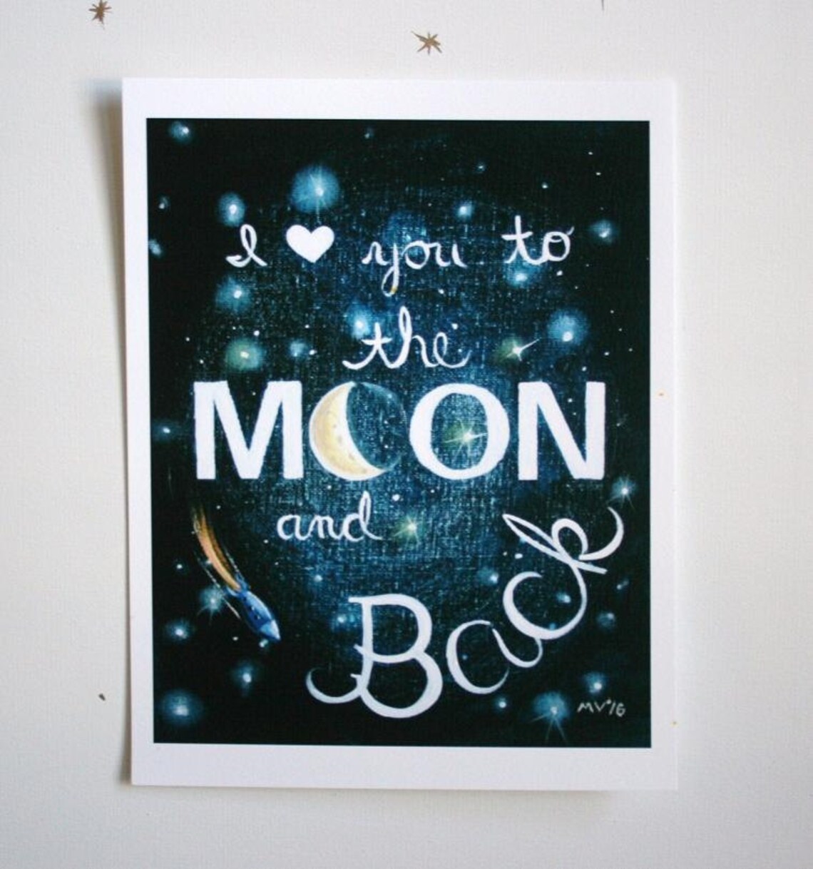 I Love You To The Moon And Back Art Print