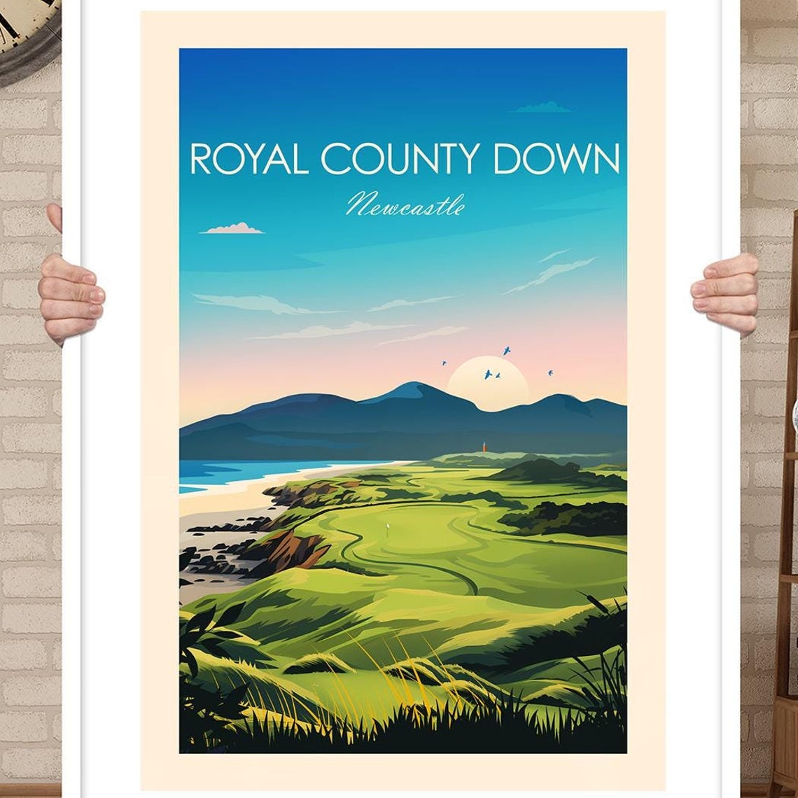 Royal County Down Golf Course Newcastle Northern Ireland Poster - Image 3