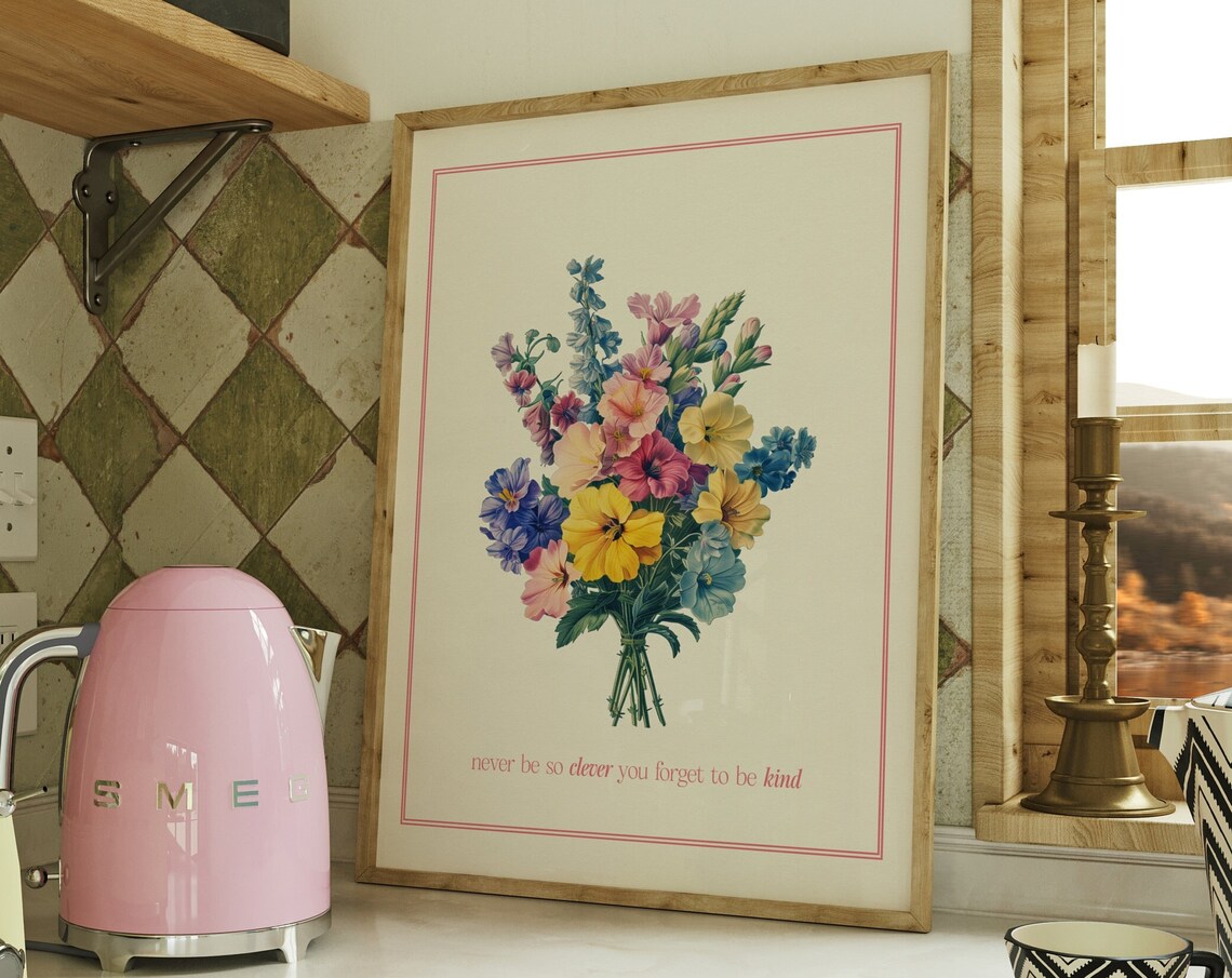 Never Be So Clever Botanical Music Art Print