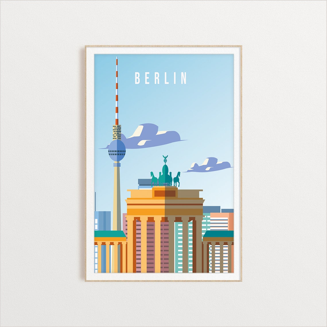 Berlin City Poster City Art City Wall Art City Print City Poster City Print Travel Gift Travel Illustration - Image 2