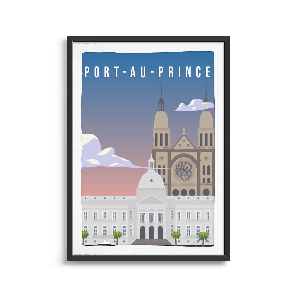 Port Au Prince City Poster City Art City Wall Art City Print City Poster City Print Travel Gift Travel Illustration - Image 2