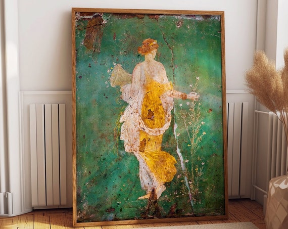 Ancient Roman Goddess Flora, Roman Fresco Poster