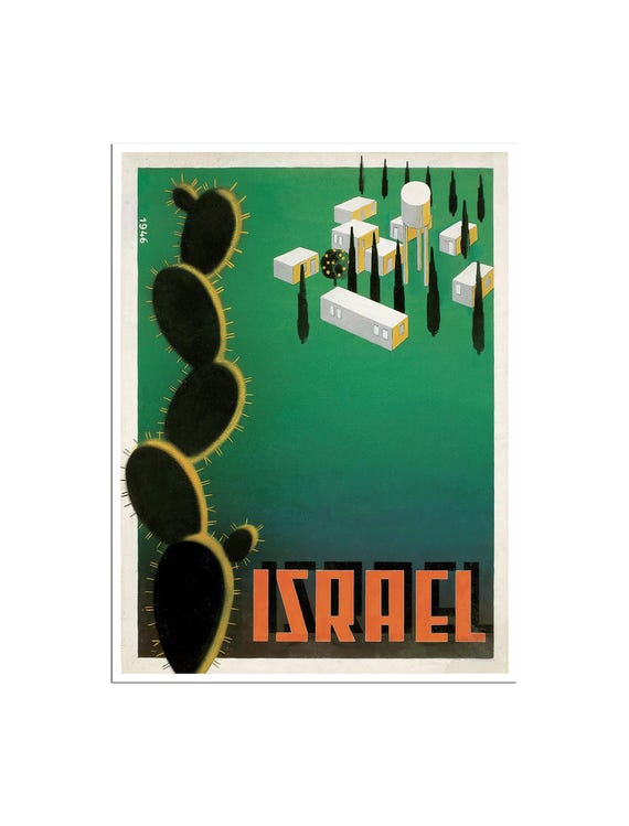 Israel Travel Poster Israeli Art 1946 Print Jewish Gift Xr385a