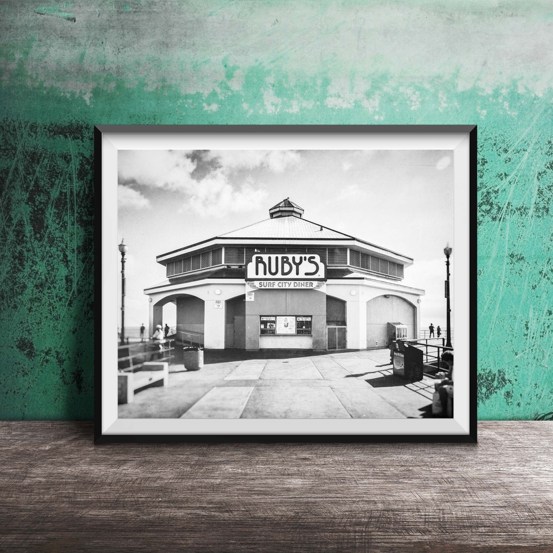 Ruby's Surf City Diner Huntington Beach Pier Daytime Photo Poster - Image 2