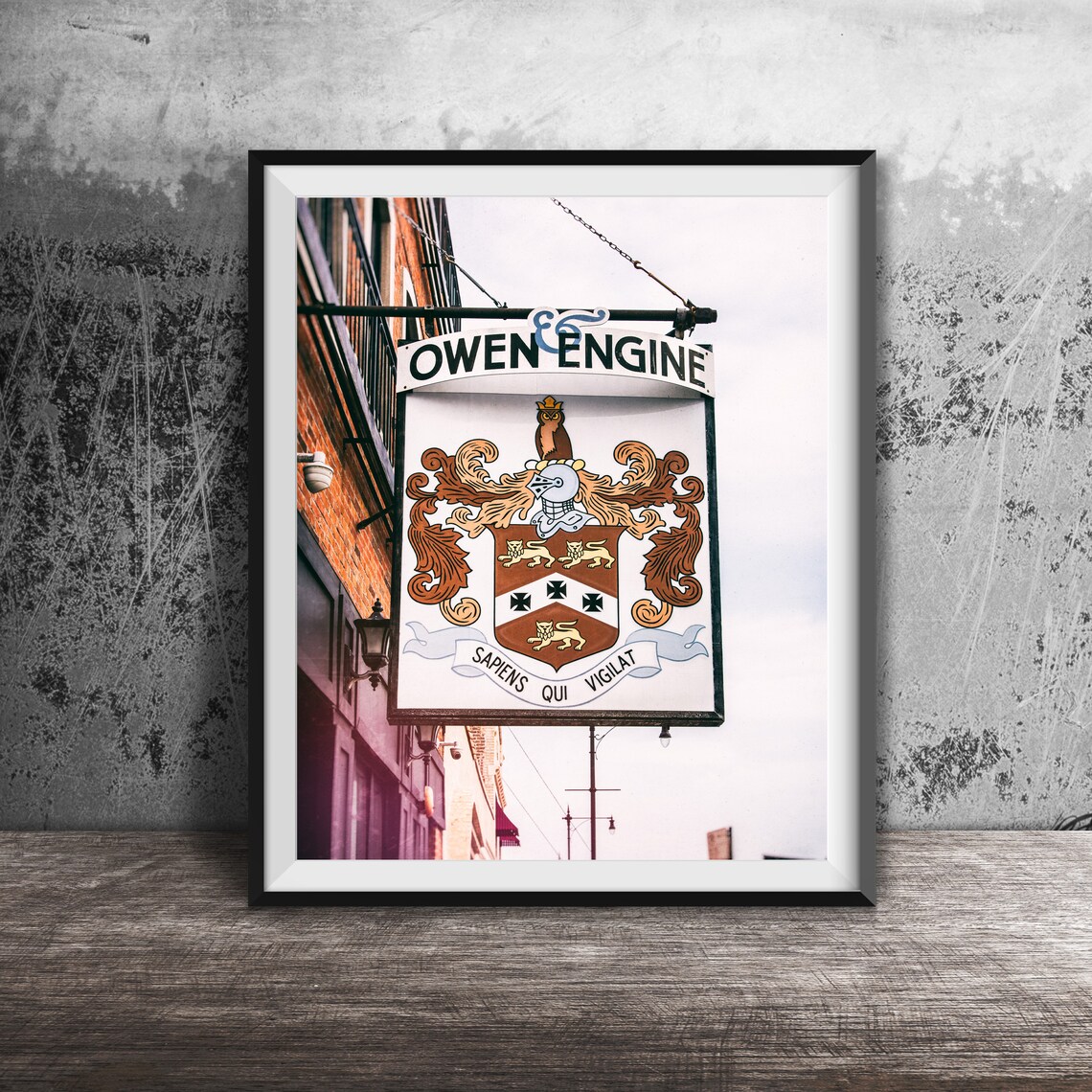 Owen Engine Chicago Sign, Logan Square Travel Poster