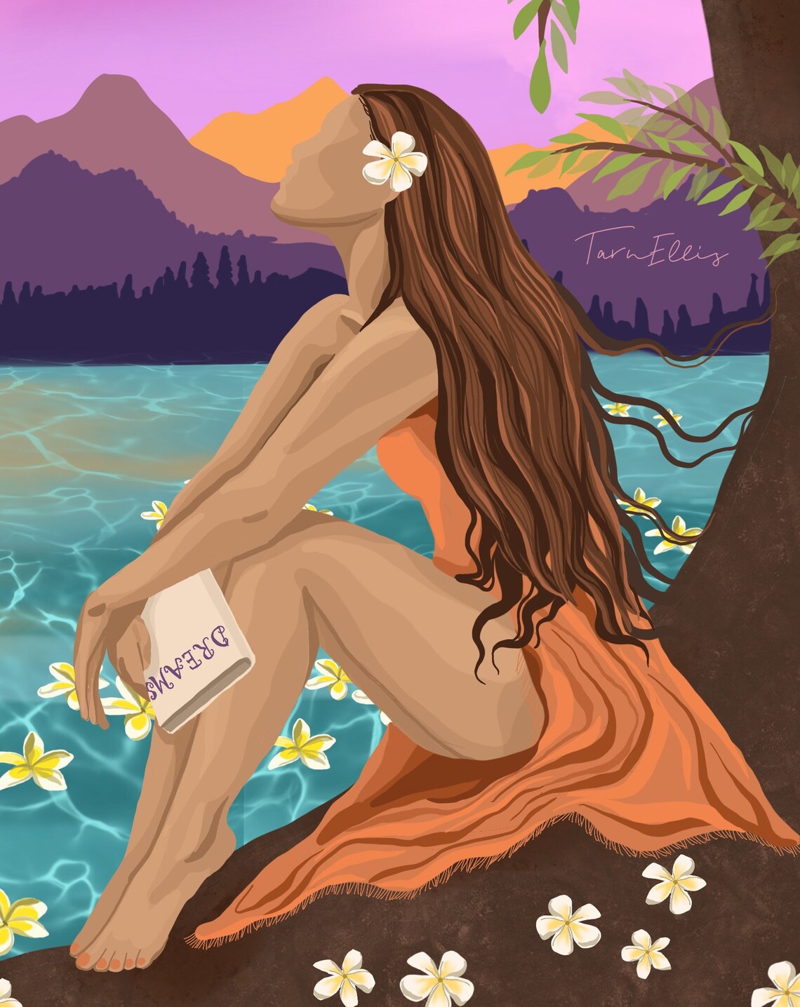 Dare To Dream Tropical Boho Travel Art Print - Image 3