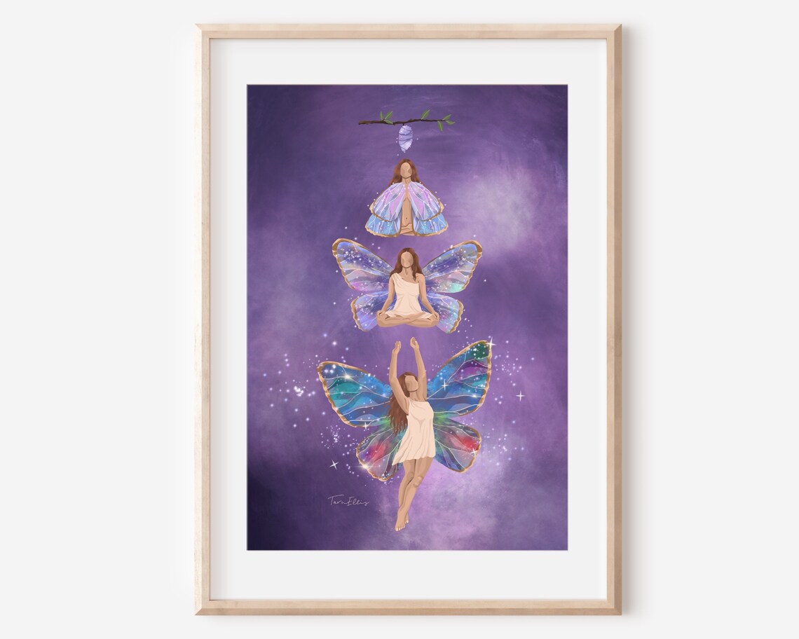 Always Evolving Butterfly Spiritual Growth Art Print
