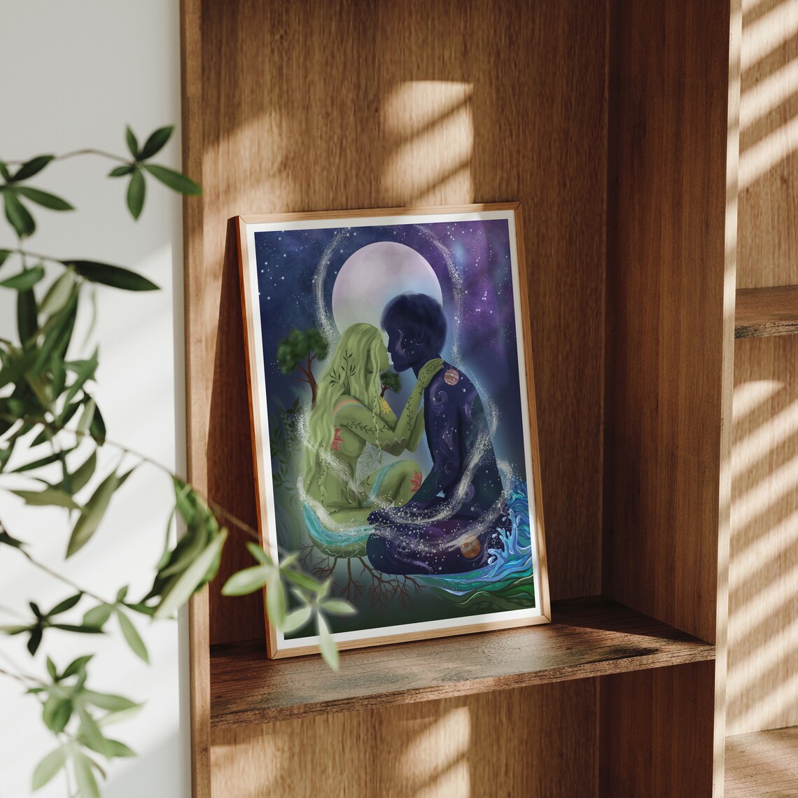 Balance Of Life Fine Art Print, Moon Lovers - Image 2