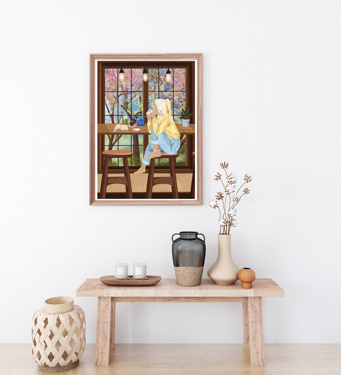 The Coffee Shop Boho Travel Poster, Cafe Decor - Image 2