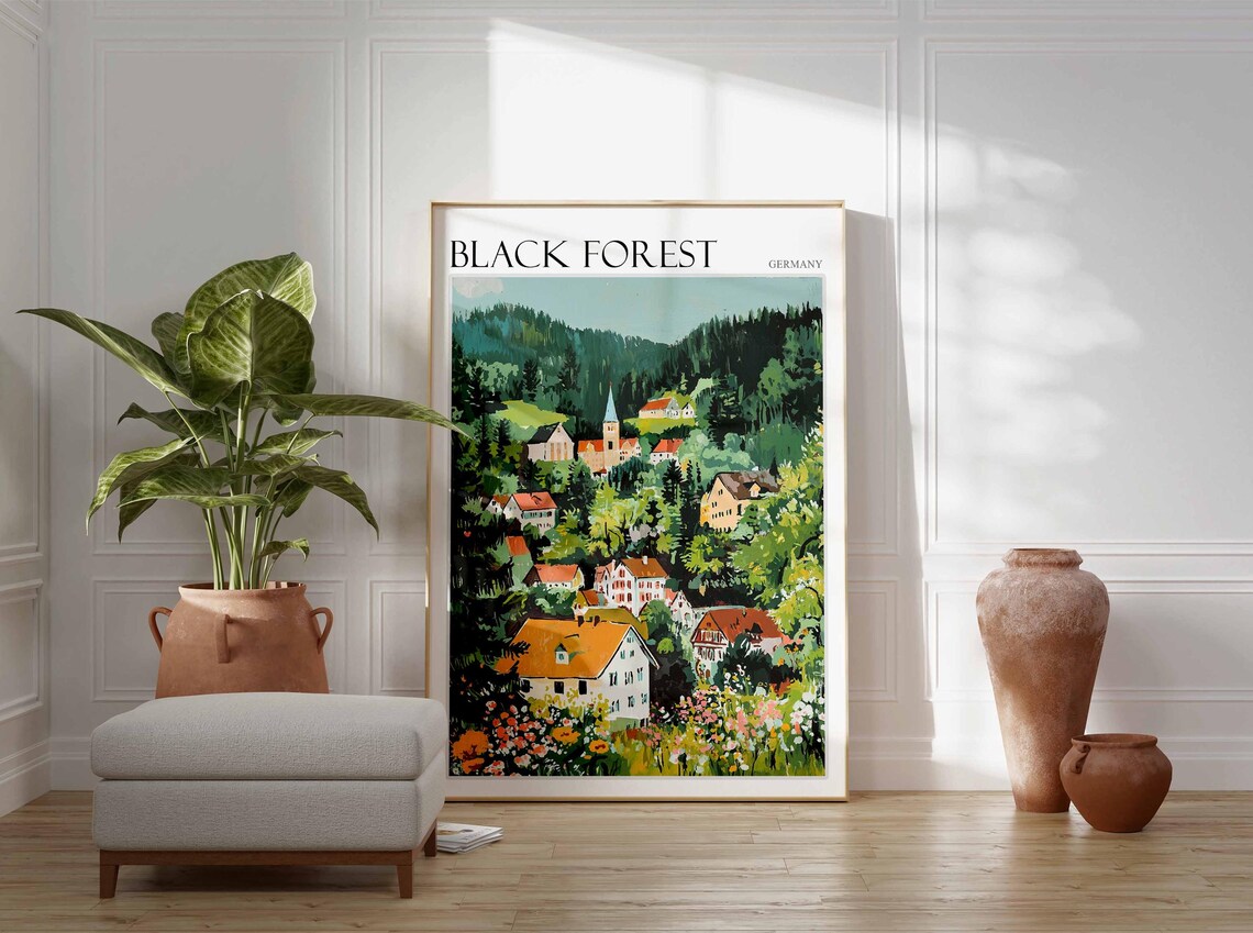 Black Forest Germany Travel Poster, Mountain Print - Image 2