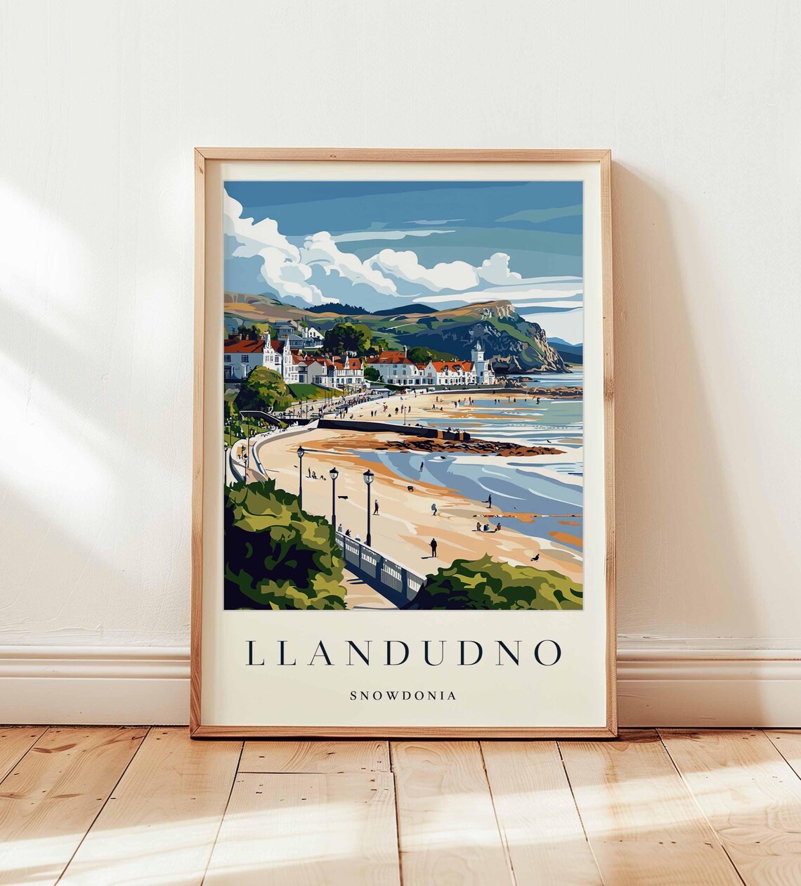 Llandudno Travel Poster, North Wales Coastal Art