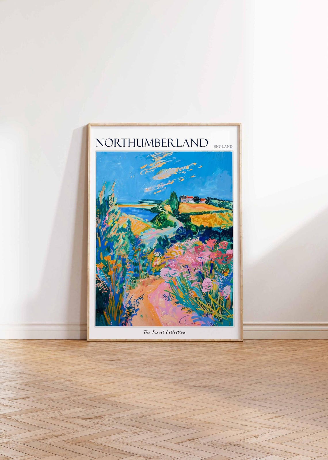 Northumberland England Wildflower Coast Path Turquoise Sea Poster - Image 2