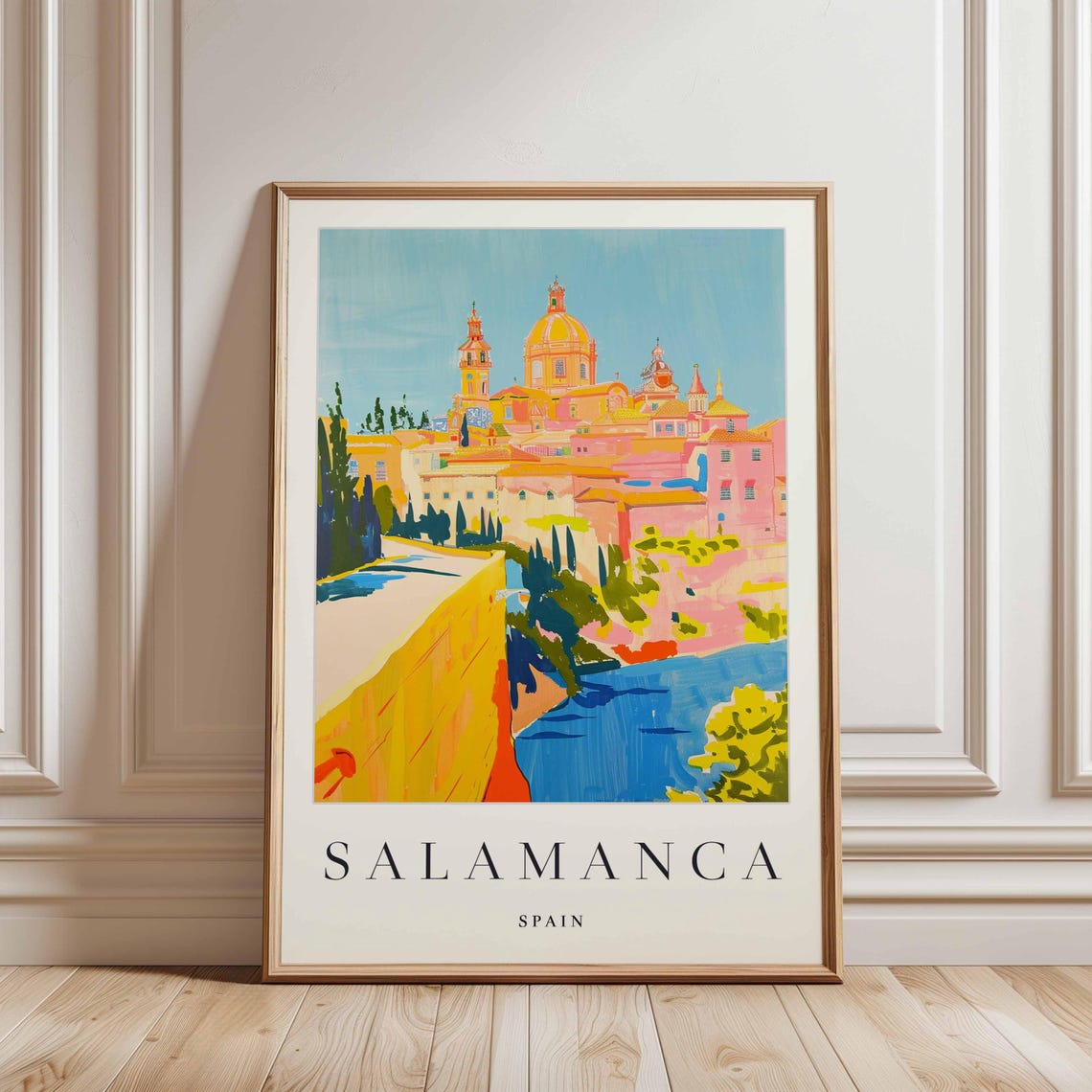 Salamanca Spain Golden Cathedral Dome Above the Old Town Poster - Image 3