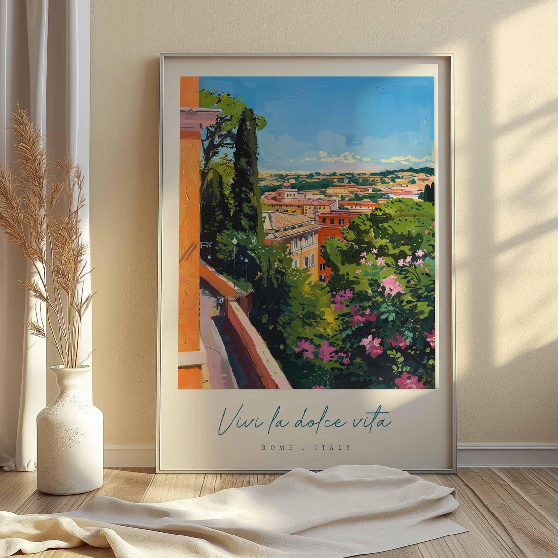 Rome Poster Italian Travel Print Rome Travel Art Rome Wall Art Italy Art Italy Travel Decor Italian Travel Gift - Image 2